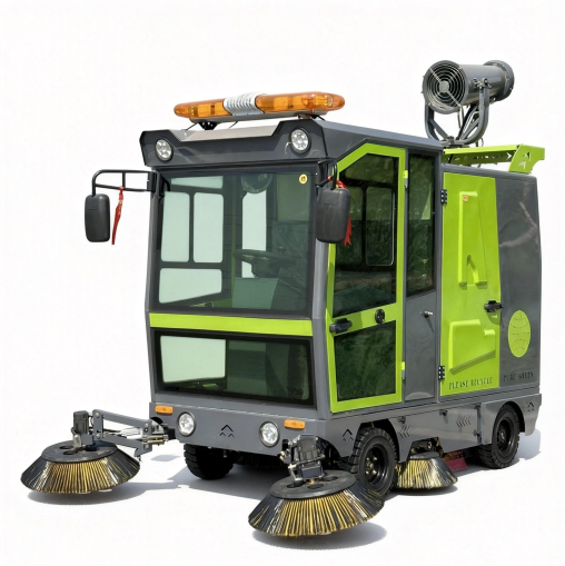 Uzen-YG25 Electric Road Sweeper | 2500mm Cleaning Width & 35,000m²/h  Efficiency | Industrial Vacuum Sweeper with Solid Tires