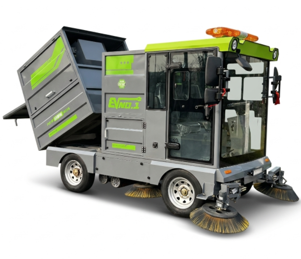 Uzen-Y5C Electric Street Sweeper | 1280L Large Capacity & 16H Max Runtime | European-Style Self-Dumping Vacuum Cleaner