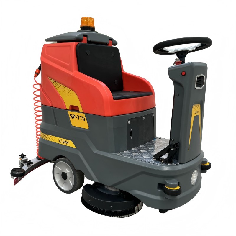 Dual-Brush Ride-on Floor Scrubber-Uzen-SP770