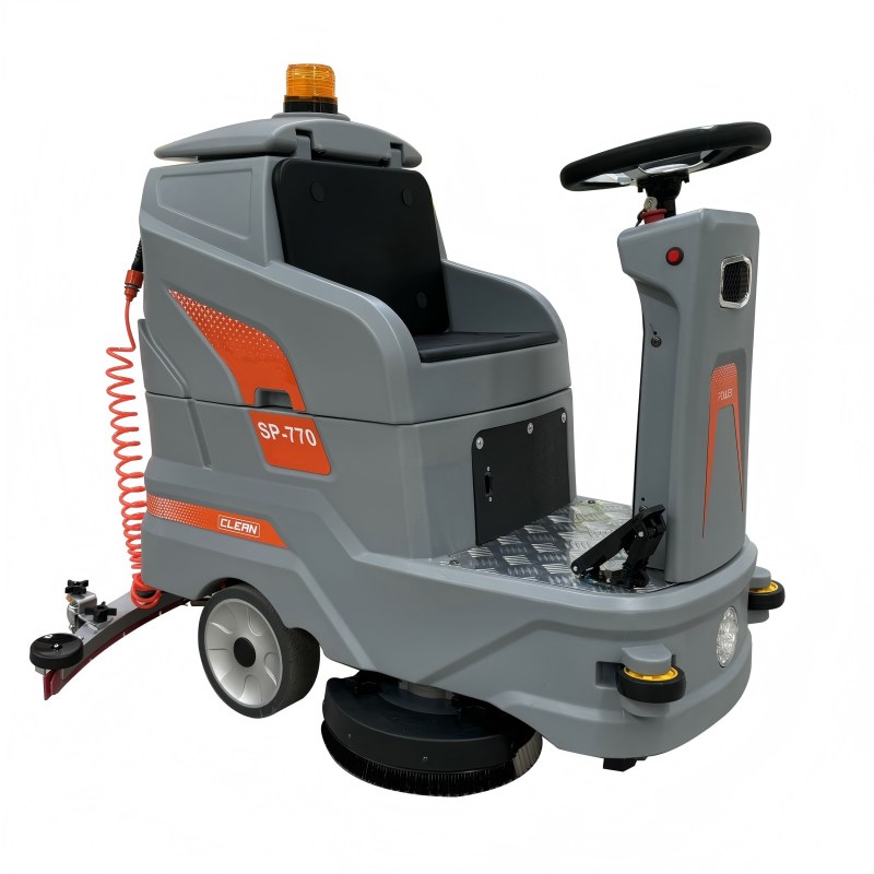 Dual-Brush Ride-on Floor Scrubber-Uzen-SP770