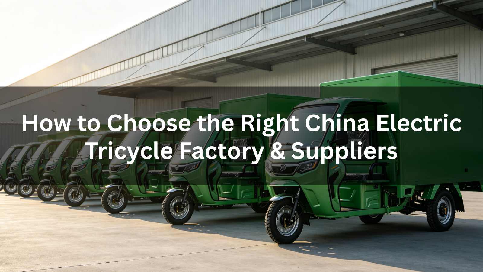 How to Choose the Right China Electric Tricycle Factory & Suppliers (2026 Guide)